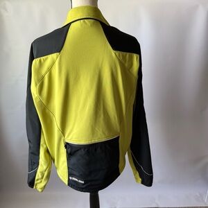Pearl Izumi Men's Black and Yellow Cycling Jacket zipper pockets size Medium